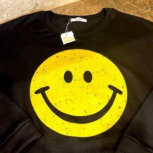 NEW with tags - Smiley Face Oversized Comfy Sweatshirt From Boutique-Shanty